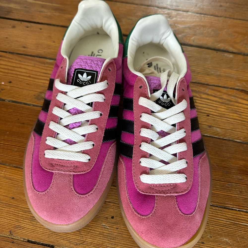 Gucci x Adidas Pink Suede Sneakers NIB Sz 42.5/11